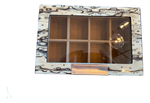 Burl Wood Watch Display Case Box- 8 slots