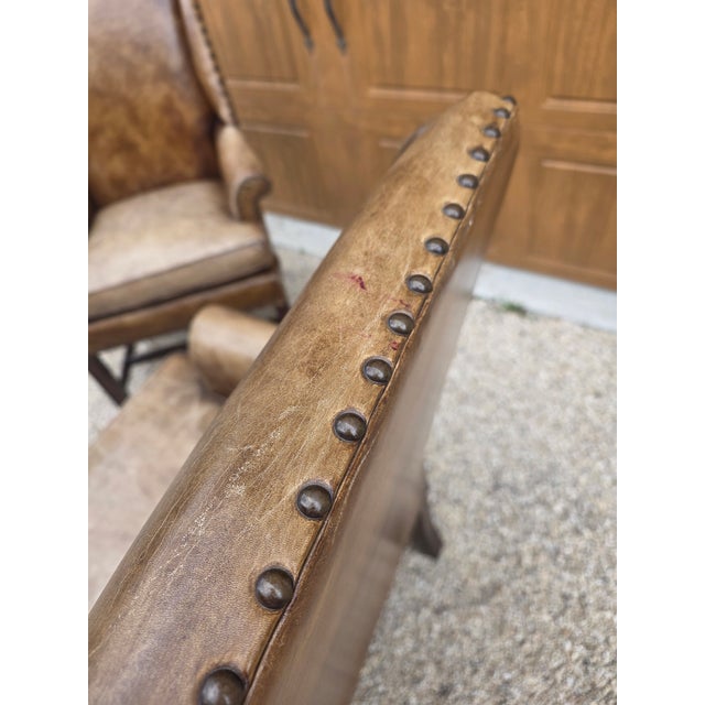 Pair of Henredon Leather Armchairs For Sale - Image 14 of 18
