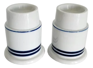 Vintage Dansk Hurricane Lamps Christianshavn Blue, No Globe, a Pair