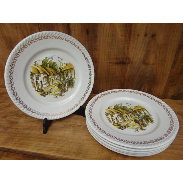 Earthenware Dinner Plates by Keller & Guérin for Lunéville, 1890s, Set of 6 For Sale - Image 13 of 13