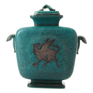 Argenta Lidded Urn by Wilhelm Kåge for Gustavsberg, 1940s For Sale