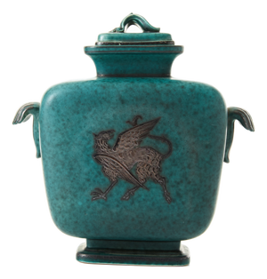 Argenta Lidded Urn by Wilhelm Kåge for Gustavsberg, 1940s