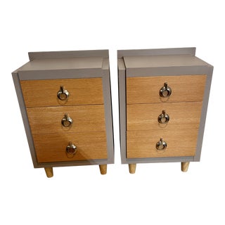1970s Mink Taupe MidCentury Modern Nightstands - a Pair For Sale