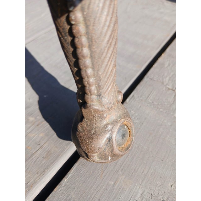 Early 1900s Antique Chas Parker Meriden Ct Mahogany Organ or Piano Stool Iron With Glass Feet For Sale In Cleveland - Image 6 of 18