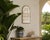 Vintage Arched Iron Windowpane Wall Mirror – White-Washed Gray For Sale - Image 9 of 12