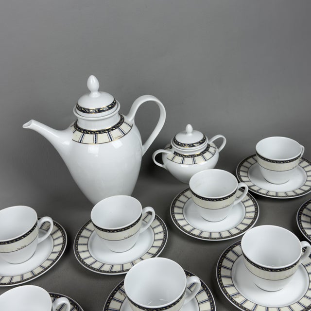 Porcelain Tea Set for Twelve People from Pierre Cardin, 1990s, Set of 26 For Sale - Image 3 of 11