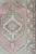 Ivory Pink, Light Green, and Ivory Vintage Rug With Flower Medallion Pattern For Sale - Image 8 of 11