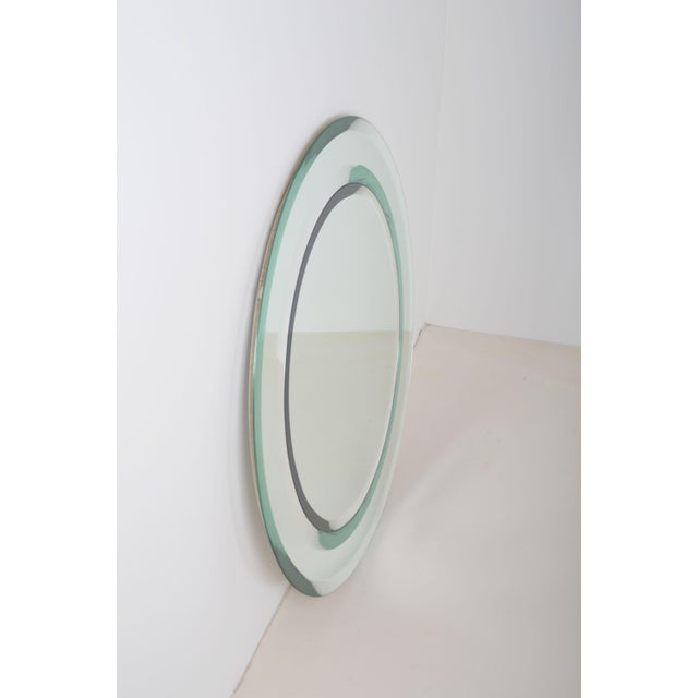 Large Vintage Mirror with Double Facet Edge, 1970s For Sale - Image 6 of 9