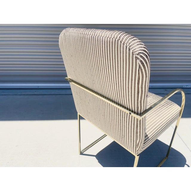 1980s Hollywood Regency Brass Dining Chairs by Design Institute of America- Set of 4 For Sale - Image 12 of 13