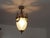 Metal Antique French Louis XVI Style Glass and Bronze Pendant Lamp, 1890s For Sale - Image 7 of 15