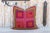Red Chopad Sindh Sami Square Pillow For Sale - Image 8 of 8