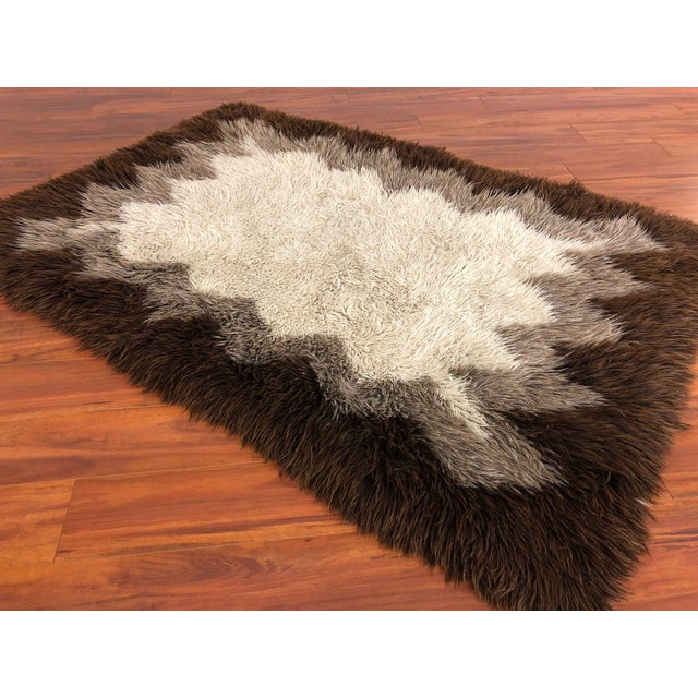 Mid Century Karamichos Flokati Sheep's Wool Rug Chairish