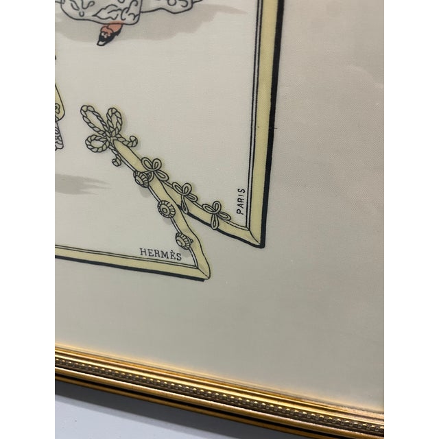 Vintage Framed Hermes Scarf Costumes Des Dames For Sale - Image 12 of 16