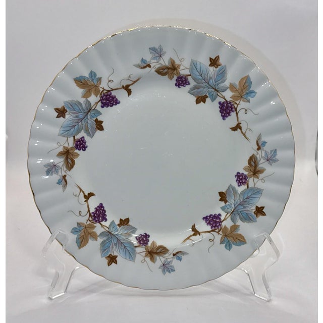 Ceramic 12 English Fine Bone China Salad / Dessert Plates For Sale - Image 7 of 10