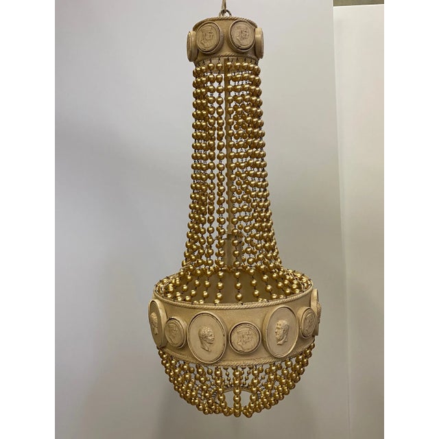 Hollywood Regency Beaded Pendant Chandeliers -A Pair For Sale In Philadelphia - Image 6 of 13