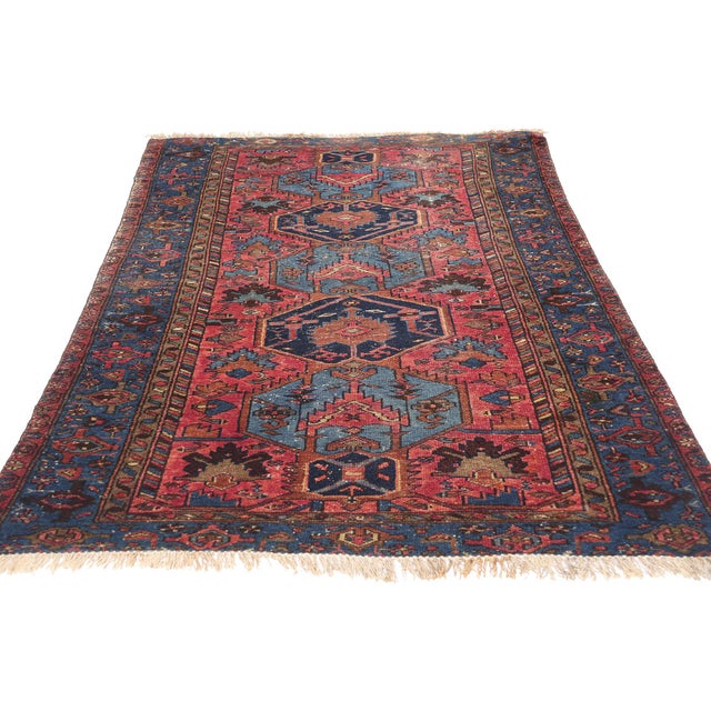 Tribal Antique Persian Malayer Rug, 03'05 X 06'00 For Sale - Image 3 of 10
