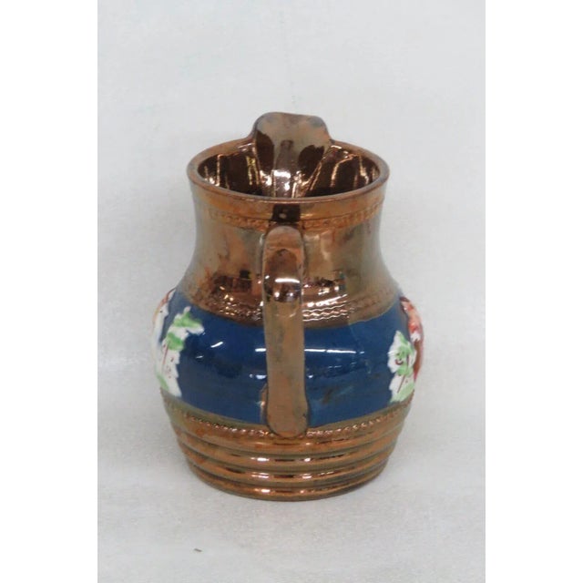 Staffordshire England Ceramic Copper Luster Small Pitcher Creamer For Sale - Image 12 of 12