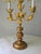 Vintage Italian Three-Light Candlestick Gilt Table Lamps a Pair For Sale In Chicago - Image 6 of 10