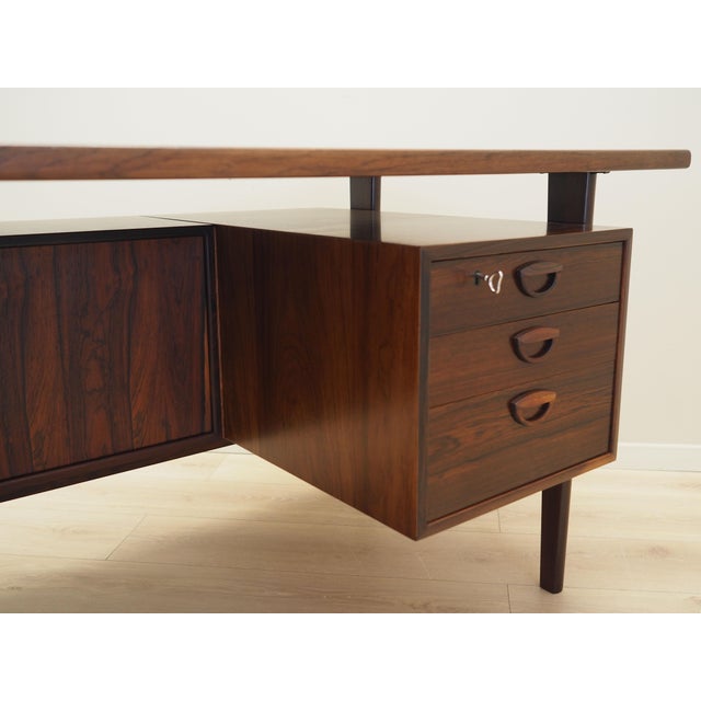 Vintage Danish Rosewood Desk, 1970s For Sale - Image 11 of 14