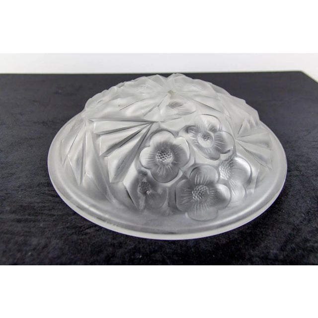 Frosted Glass & Bronze Chandelier by Francis Hubens for Verrerie D'Art Degué, 1930s For Sale - Image 15 of 18