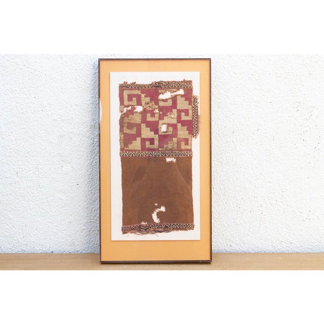 Folk Art Ancient Chimu Pre-Columbian Framed Textile Art For Sale - Image 3 of 8
