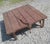 Vintage Primitive Industrial Small Garden Cart Platform Table, Rustic Wood & Iron Coffee Table For Sale In Cleveland - Image 6 of 10
