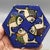 Set of 3 vintage Persian tiles possibly dating back to the Qajar dynasty (1789-1925). Each tile features a swimming fish...