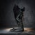 Signed & Dated 1997 Modernist Bronze Kneeling Angel Sculpture For Sale - Image 4 of 10