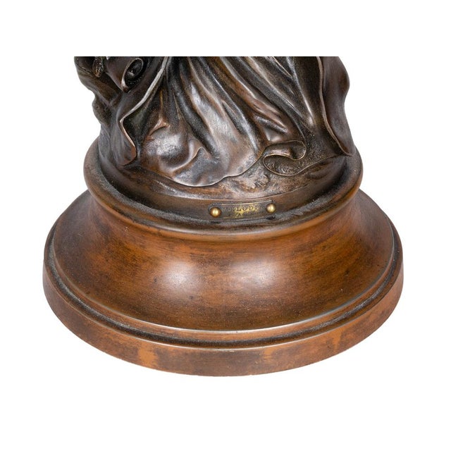 Hippolyte François Moreau, Muse Calliope Statue, 19th Century, Metal For Sale - Image 5 of 8