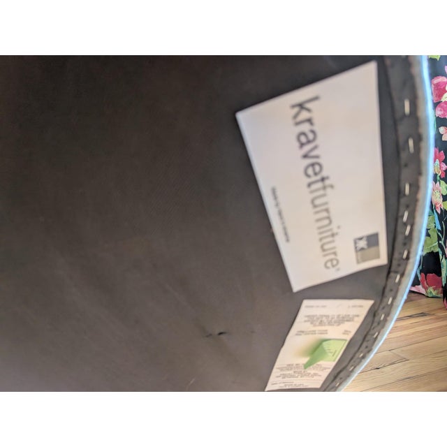 Wood Kravet Hollywood Regency Upholstered Coffee Table in Pale Blue Velvet With Lucite Legs For Sale - Image 7 of 7
