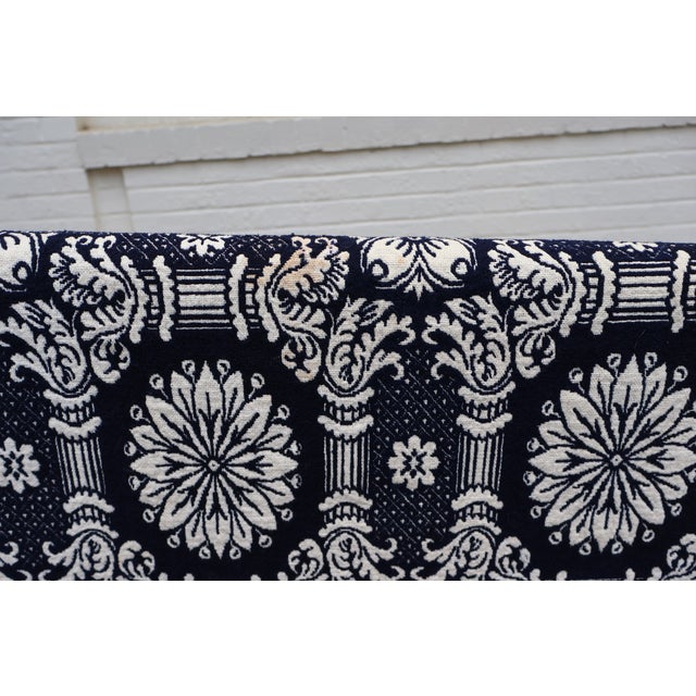 Textile Antique American Reversible Jacquard Coverlet, Wool and Cotton, Dated 1848 For Sale - Image 7 of 16