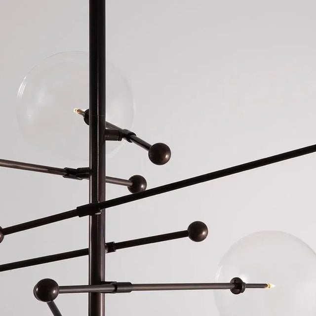 Contemporary RD15 6 Arms Black Gunmetal Hanging Light by Schwung For Sale - Image 3 of 9