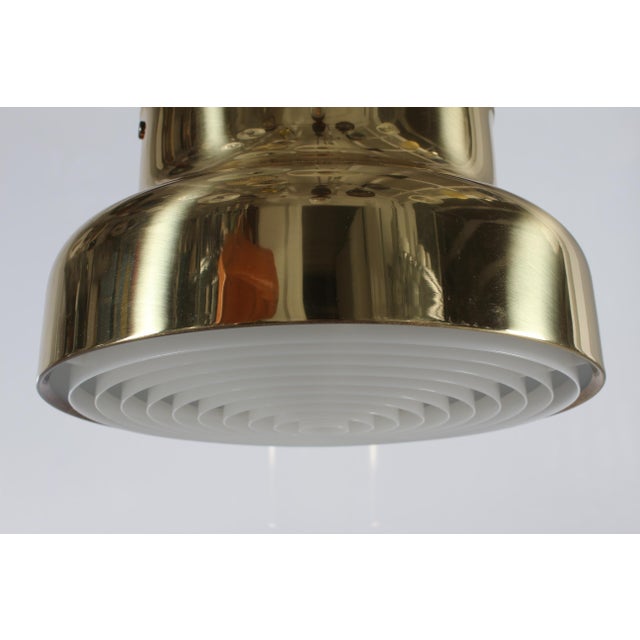 Mid-Century Modern Large Brass Bumling Pendant by Anders Pehrsson for Ateljé Lyktan, Sweden, 1970s For Sale - Image 3 of 13