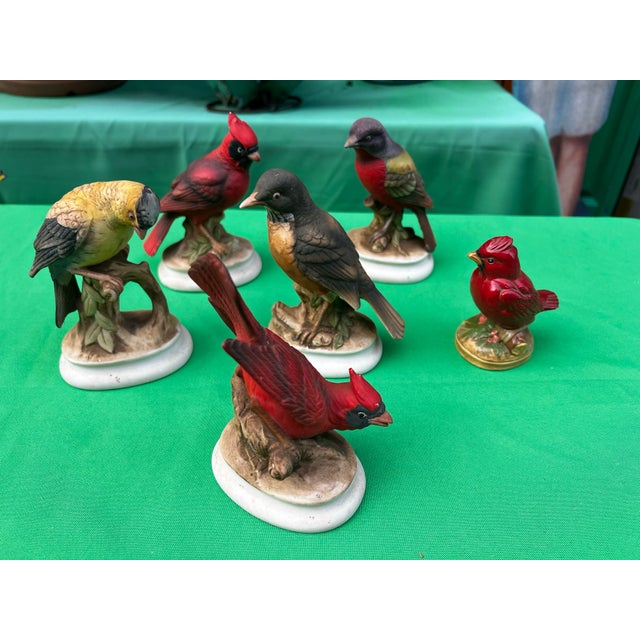 Ceramic Collection of Vintage Ceramic Bird Figurines- Set of 6 For Sale - Image 7 of 9