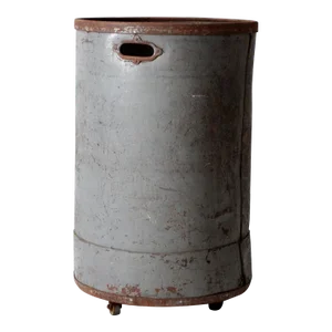 Vintage Industrial Storage Can on Castors