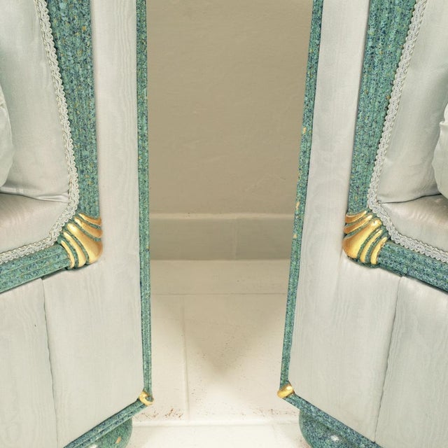 Moiré Silk Sofas from Style Arte, 1980s, Set of 2 For Sale - Image 10 of 18