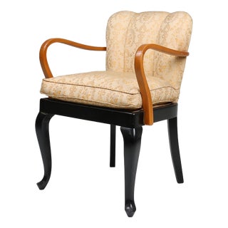 Art Deco Armchair in Beech, France, 1940s For Sale