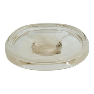 Vintage 1960s Murano-Style Square Hand Blown Glass Bowl For Sale