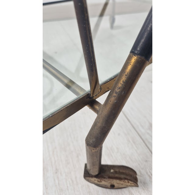 Trolley in Wood, Brass and Glass Shelves attributed to Cesare Lacca for Cassina, 1950s For Sale - Image 15 of 16