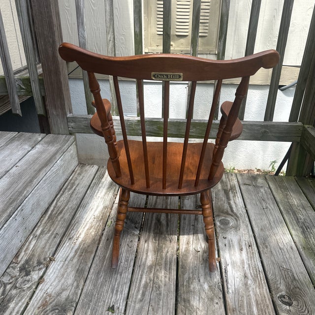 Contemporary Vintage Windsor Style Children’s Rocking Chair For Sale - Image 3 of 12