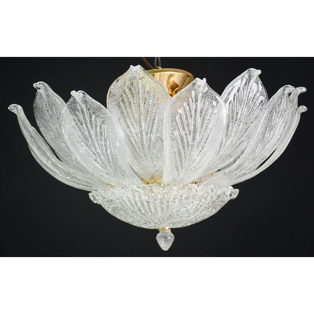 1970s Napoli, Italian Murano Glass Ceiling Light or Flush Mount For Sale - Image 4 of 14