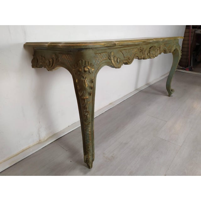 Louis XV Style Patinated Console Table, 1930s For Sale - Image 3 of 18