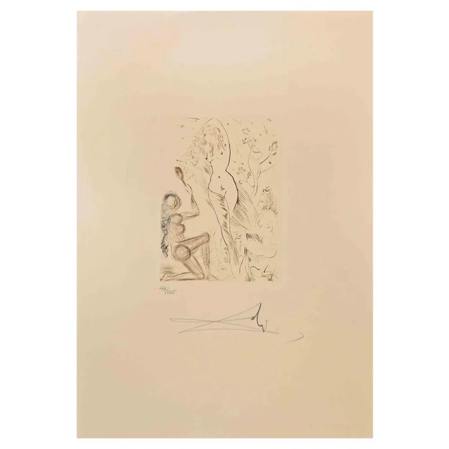 Dali, Blanchefleur, Etching and Drypoint, 1972 For Sale