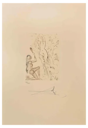 Dali, Blanchefleur, Etching and Drypoint, 1972