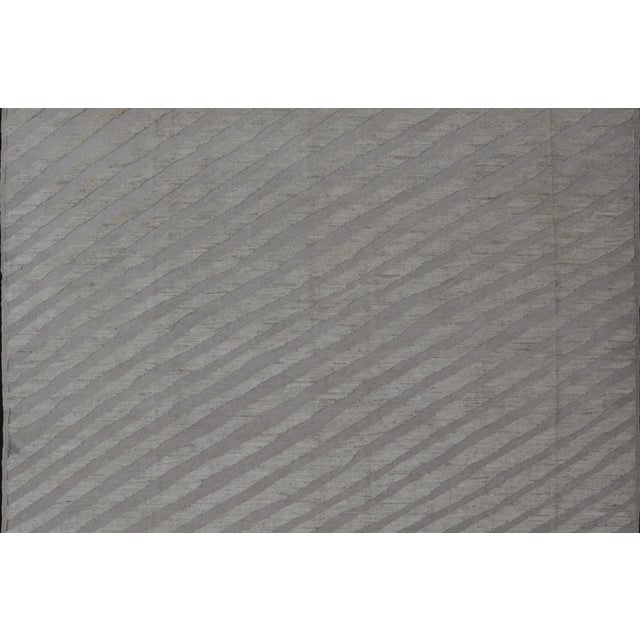 Modern Hand-Knotted Wool Rug by Keivan Woven Arts 9'4 X 11'9 For Sale - Image 11 of 12