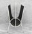 1960s Mid-Century White & Black Wrought Iron Pierced Mesh Magazine Record Stand For Sale - Image 5 of 10