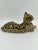 Mid 20th Century Mid 20th Century Hollywood Regency Glazed Terracotta Italian Leopard or Cheetah Statue Figurine Reclining For Sale - Image 5 of 11