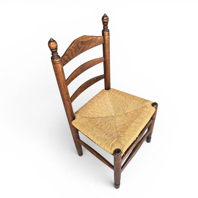 Vintage Provicial Ladderback Children's Chairs with Rush Seat, 1930s, Set of 3 For Sale - Image 18 of 18