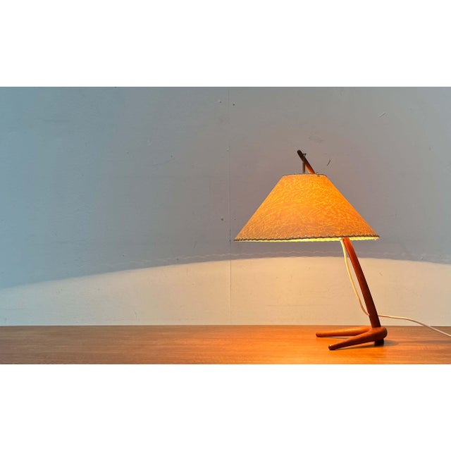 Mid-Century Modern Teak Dornstab Table Lamp by A. Pöll for Kalmar, Vienna, 1950s For Sale - Image 9 of 18