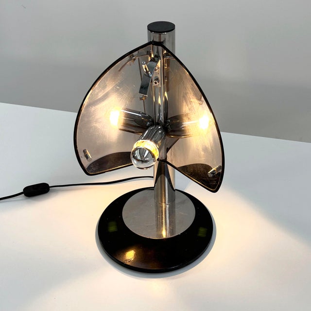 Metal Italian Chromed Table Lamp, 1970s For Sale - Image 7 of 8